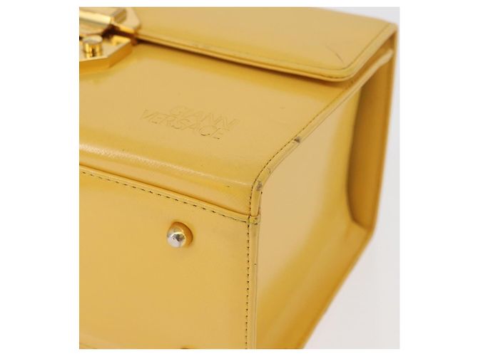 Borsa a mano Gianni Versace Vanity in pelle Giallo Oro Autentica BA12828 D'oro - vista 15