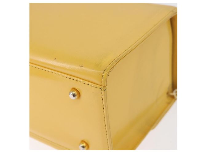 Borsa a mano Gianni Versace Vanity in pelle Giallo Oro Autentica BA12828 D'oro - vista 17