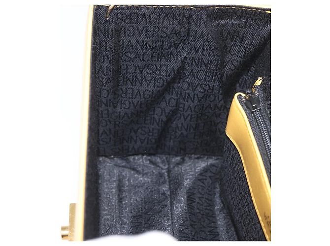 Borsa a mano Gianni Versace Vanity in pelle Giallo Oro Autentica BA12828 D'oro - vista 21