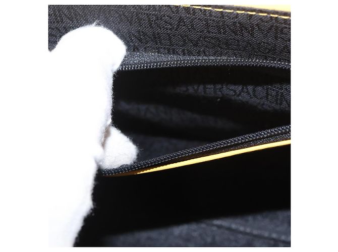 Borsa a mano Gianni Versace Vanity in pelle Giallo Oro Autentica BA12828 D'oro - vista 23