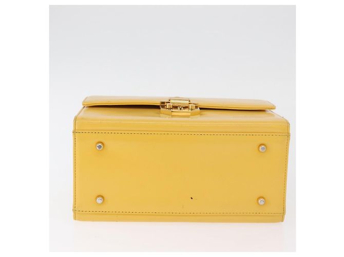 Borsa a mano Gianni Versace Vanity in pelle Giallo Oro Autentica BA12828 D'oro - vista 5