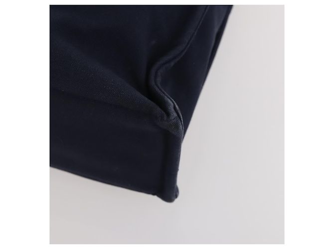 Hermès Borsa Fourre Tout HERMES 2 Set Cotton Black Navy Auth BA12675 Nero Blu navy - vista 16