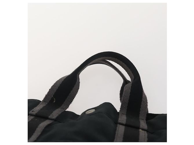 Hermès Borsa Fourre Tout HERMES 2 Set Cotton Black Navy Auth BA12675 Nero Blu navy - vista 6