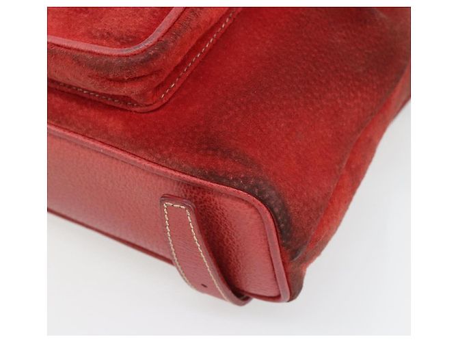 Zaino GUCCI Bamboo Scamoso Rosso Oro 003 2058 0030 Auth 181155 D'oro - vista 15
