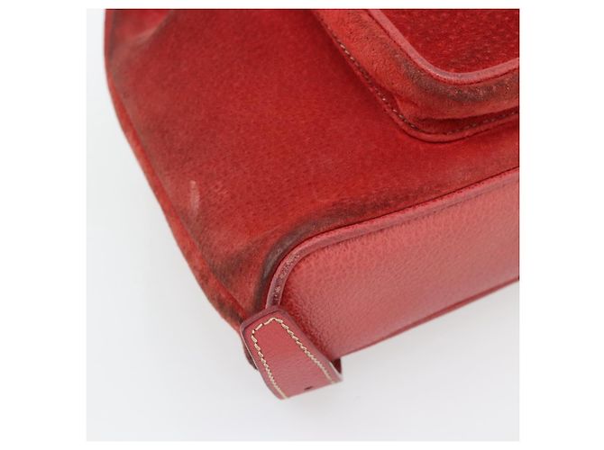 Zaino GUCCI Bamboo Scamoso Rosso Oro 003 2058 0030 Auth 181155 D'oro - vista 16