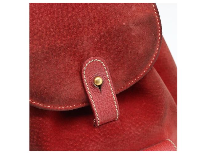 Zaino GUCCI Bamboo Scamoso Rosso Oro 003 2058 0030 Auth 181155 D'oro - vista 19