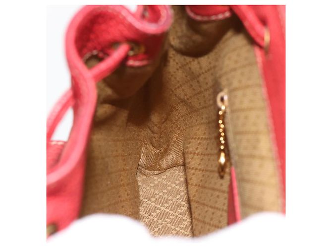 Zaino GUCCI Bamboo Scamoso Rosso Oro 003 2058 0030 Auth 181155 D'oro - vista 22