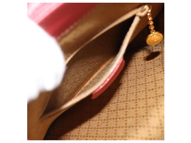 Zaino GUCCI Bamboo Scamoso Rosso Oro 003 2058 0030 Auth 181155 D'oro - vista 24