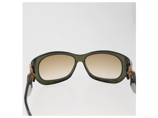 GUCCI Bamboo Horsebit Sunglasses plastic Green Auth BA12852 - view 2
