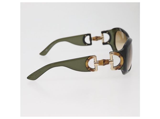 GUCCI Bamboo Horsebit Sunglasses plastic Green Auth BA12852 - view 5
