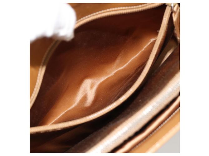 PRADA Tote Bag Leder Beige Silber Auth bs35304 - Ansicht 24
