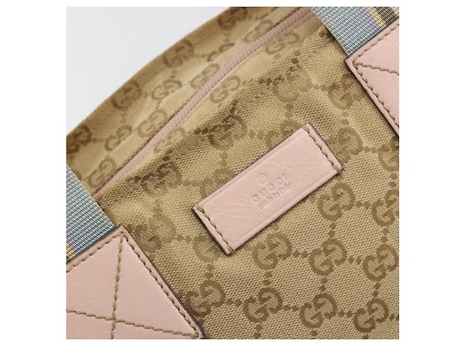 Borsa GUCCI GG Canvas Sherry Line Beige Oro 131230 Auth BA12928 D'oro - vista 17