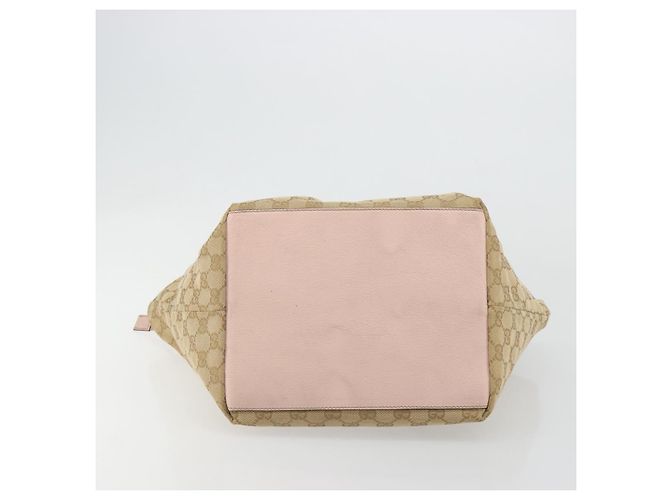 Borsa GUCCI GG Canvas Sherry Line Beige Oro 131230 Auth BA12928 D'oro - vista 5