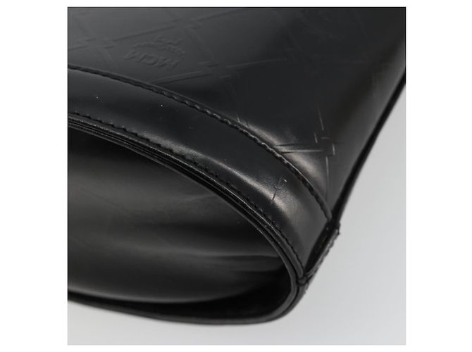 Borsa a Mano MCM Vicetos Logogram Pelle Nera e Oro Auth 180670 Nero D'oro - vista 15