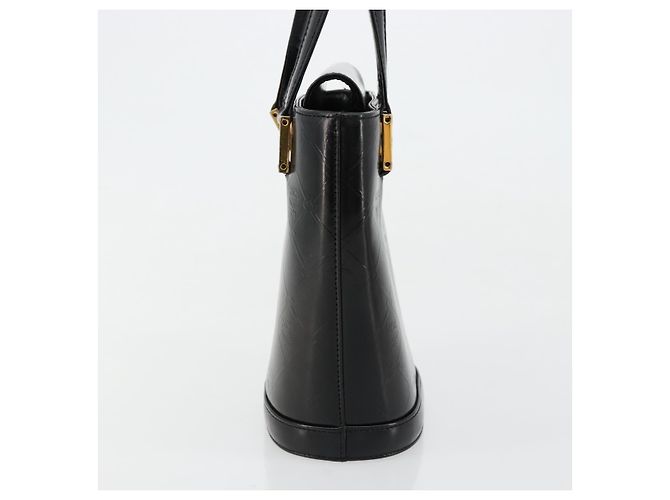 Borsa a Mano MCM Vicetos Logogram Pelle Nera e Oro Auth 180670 Nero D'oro - vista 3