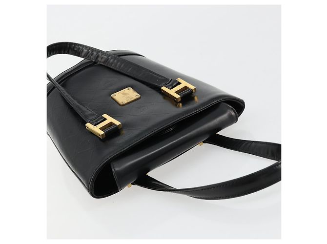 Borsa a Mano MCM Vicetos Logogram Pelle Nera e Oro Auth 180670 Nero D'oro - vista 6