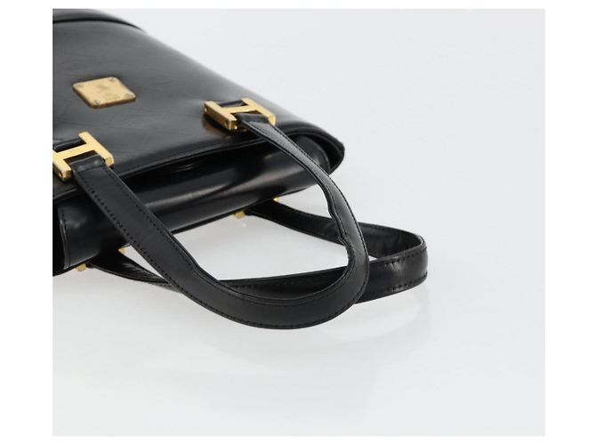 Borsa a Mano MCM Vicetos Logogram Pelle Nera e Oro Auth 180670 Nero D'oro - vista 7