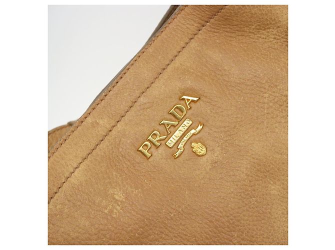 Borsa a Spalla PRADA in Pelle Beige Oro Auth ka4438A D'oro - vista 20