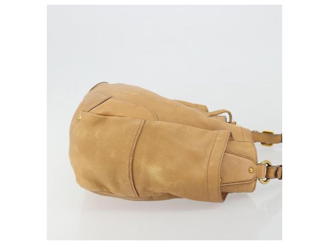 Borsa a Spalla PRADA in Pelle Beige Oro Auth ka4438A D'oro - vista 3