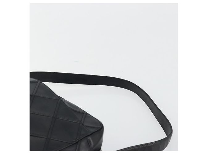 CHANEL Bicolore Shoulder Bag Leather Black Silver CC Auth ka4426 Silvery - view 14