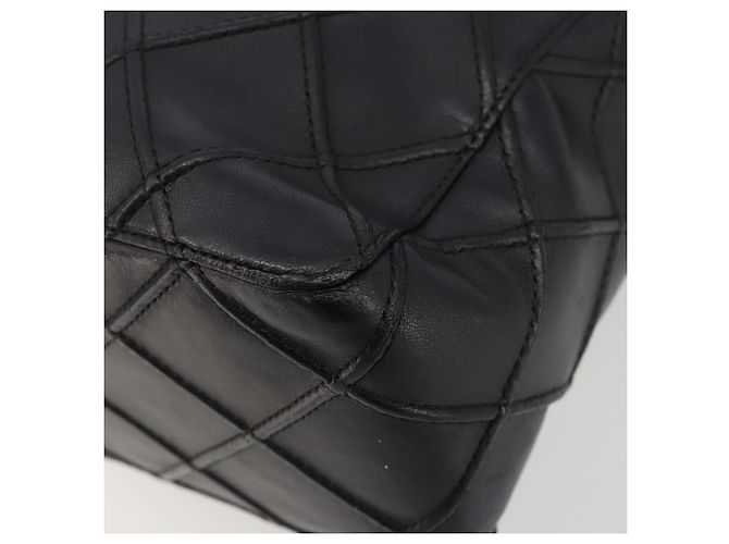 CHANEL Bicolore Shoulder Bag Leather Black Silver CC Auth ka4426 Silvery - view 17