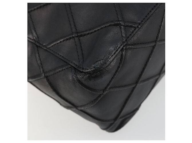 CHANEL Bicolore Shoulder Bag Leather Black Silver CC Auth ka4426 Silvery - view 18