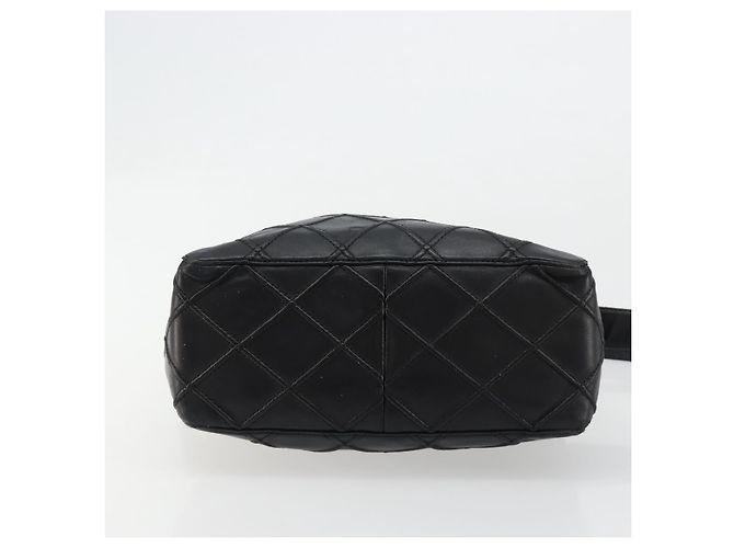 CHANEL Bicolore Shoulder Bag Leather Black Silver CC Auth ka4426 Silvery - view 5