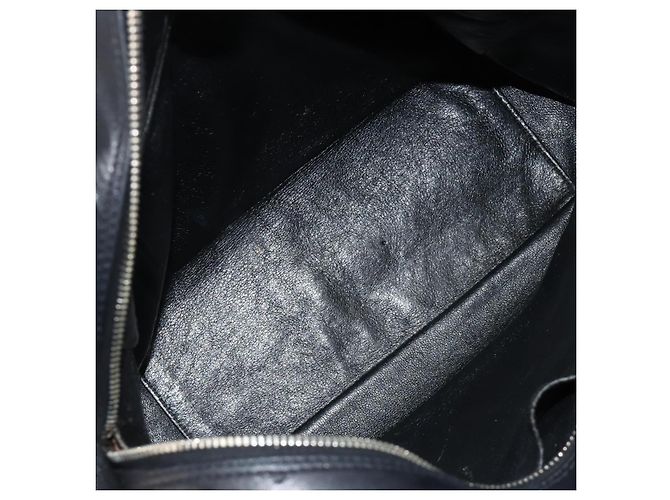 CHANEL Bicolore Shoulder Bag Leather Black Silver CC Auth ka4426 Silvery - view 9