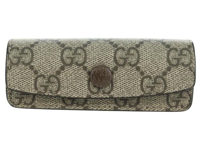 GUCCI GG Supreme Dice Case PVC Beige 662292 Auth 176770M - vista 13
