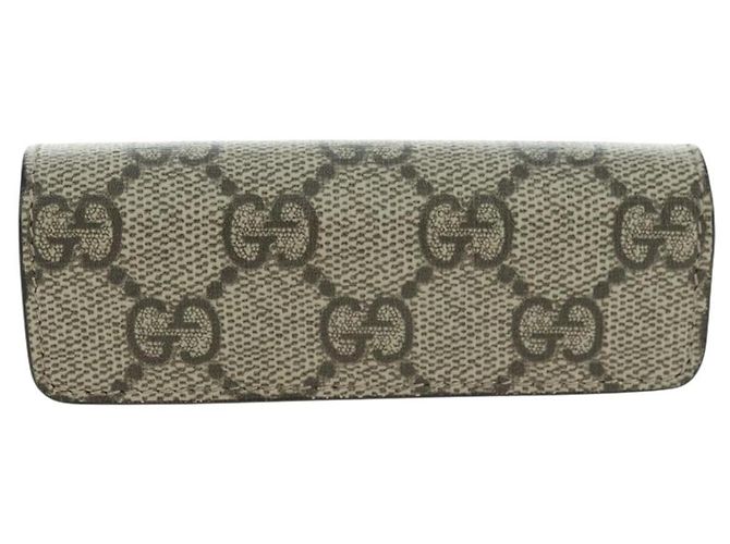 GUCCI GG Supreme Dice Case PVC Beige 662292 Auth 176770M - vista 2