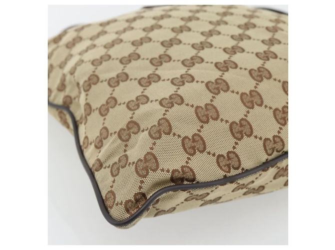 Borsa a Spalla GUCCI GG Canvas Beige Argento 132907 Auth 181277 - vista 15