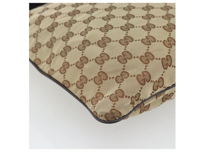 Borsa a Spalla GUCCI GG Canvas Beige Argento 132907 Auth 181277 - vista 17