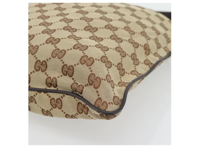 Borsa a Spalla GUCCI GG Canvas Beige Argento 132907 Auth 181277 - vista 8
