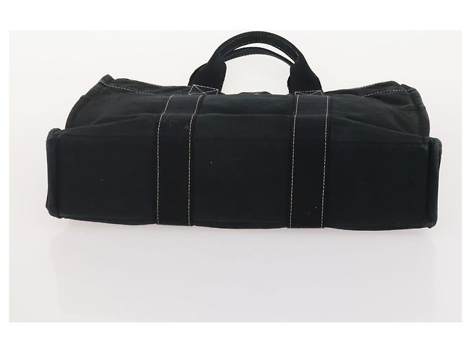 Hermès Borsa Fourre Tout HERMES Cotton 3 Set Black Gray Auth BA12670 Marrone Nero - vista 21