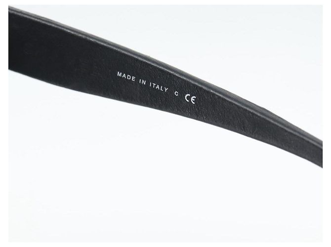 Occhiali da sole CHANEL Matelasse in plastica e pelle di agnello nera CC Auth BA12975M Nero - vista 14
