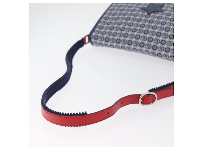 Borsa a tracolla per bambini GUCCI in tela blu argento 664143 Auth BA12815 - vista 7