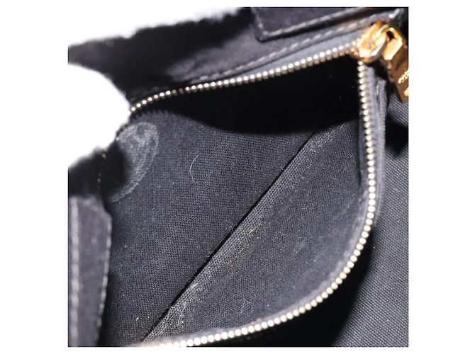 Borsa PRADA Canapa MM in tela 2way Nero Oro Auth 180606 D'oro - vista 23