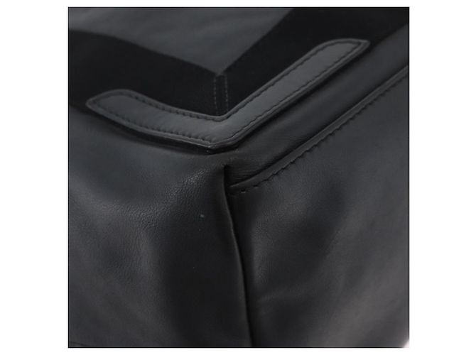 BALENCIAGA Navy Kabas S Tote Bag Leder Schwarz Silber 339933 Auth 180690 - Ansicht 15