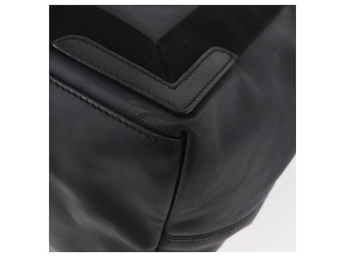 BALENCIAGA Navy Kabas S Tote Bag Leder Schwarz Silber 339933 Auth 180690 - Ansicht 16