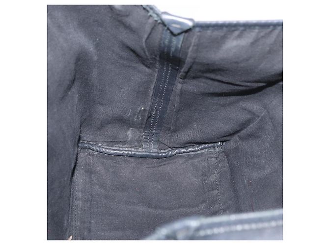 BALENCIAGA Navy Kabas S Tote Bag Leder Schwarz Silber 339933 Auth 180690 - Ansicht 17