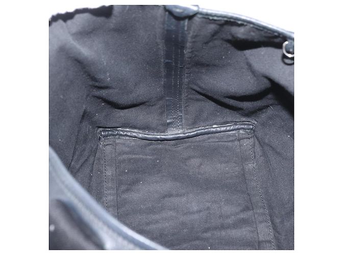 BALENCIAGA Navy Kabas S Tote Bag Leder Schwarz Silber 339933 Auth 180690 - Ansicht 18