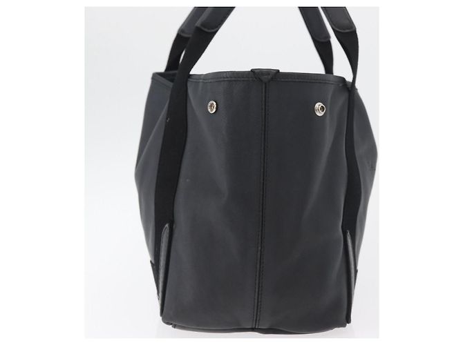 BALENCIAGA Navy Kabas S Tote Bag Leder Schwarz Silber 339933 Auth 180690 - Ansicht 4