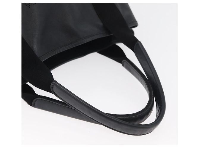BALENCIAGA Navy Kabas S Tote Bag Leder Schwarz Silber 339933 Auth 180690 - Ansicht 7