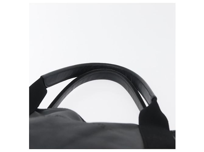 BALENCIAGA Navy Kabas S Tote Bag Leder Schwarz Silber 339933 Auth 180690 - Ansicht 8