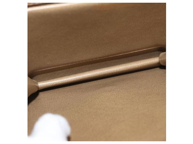 Borsa a tracolla con catena Christian Dior in pelle beige e oro Auth BA12791 D'oro - vista 12