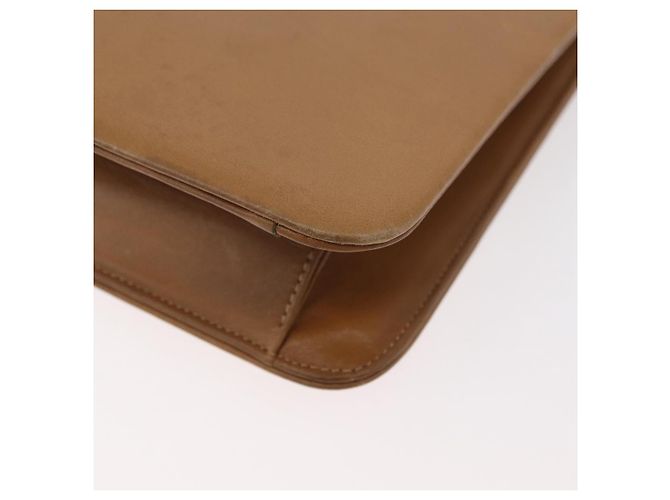 Borsa a tracolla con catena Christian Dior in pelle beige e oro Auth BA12791 D'oro - vista 16