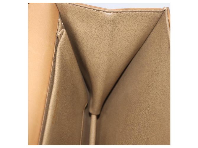 Borsa a tracolla con catena Christian Dior in pelle beige e oro Auth BA12791 D'oro - vista 18