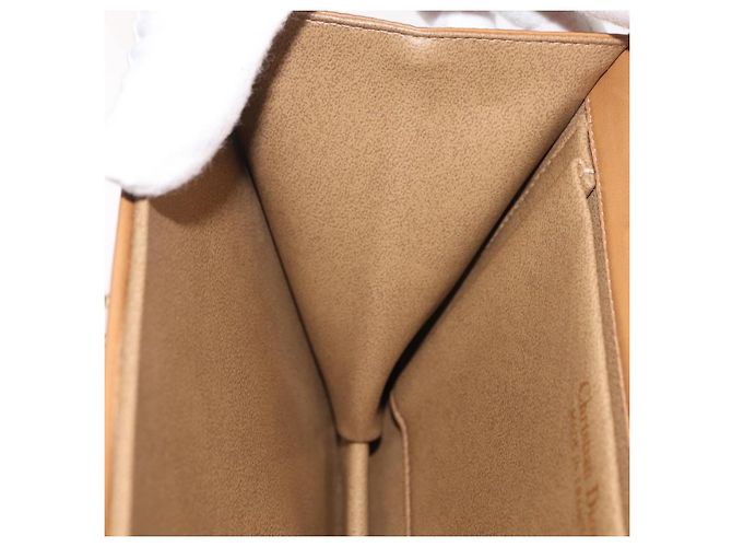 Borsa a tracolla con catena Christian Dior in pelle beige e oro Auth BA12791 D'oro - vista 19