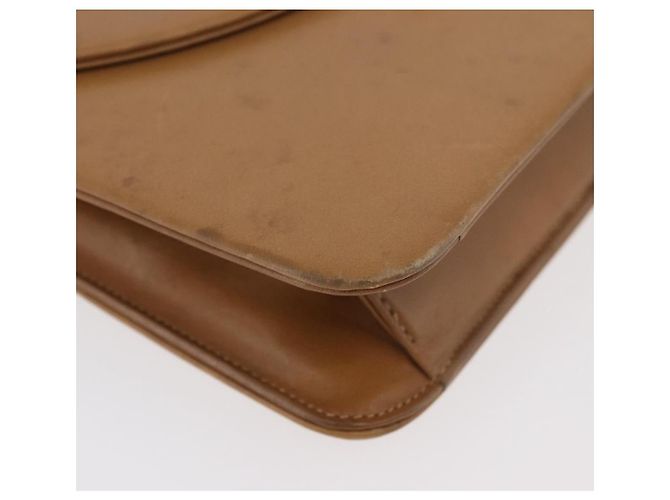 Borsa a tracolla con catena Christian Dior in pelle beige e oro Auth BA12791 D'oro - vista 9
