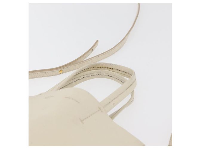 Céline Sac cabas CELINE en cuir 2way Ivoire Or Auth 180628 Doré Écru - vue 14